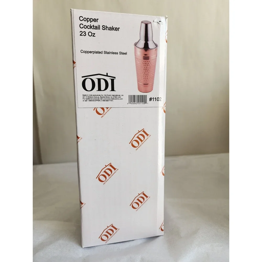 ODI Old Dutch International Copper Cocktail Shaker 23 Oz Stainless Steel #1102